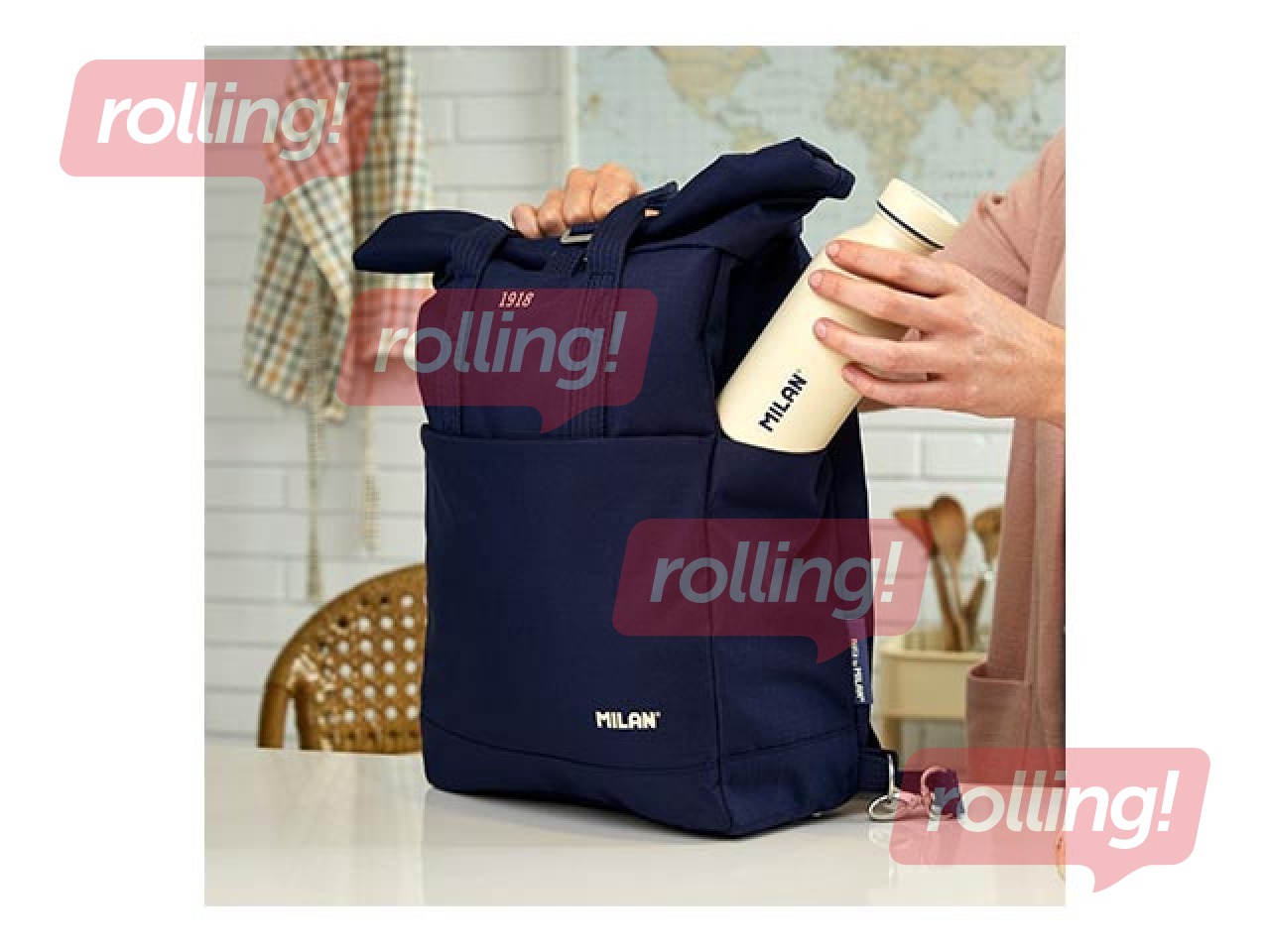 Backpack Milan Urban Top roll (10L) 1918, navy blue
