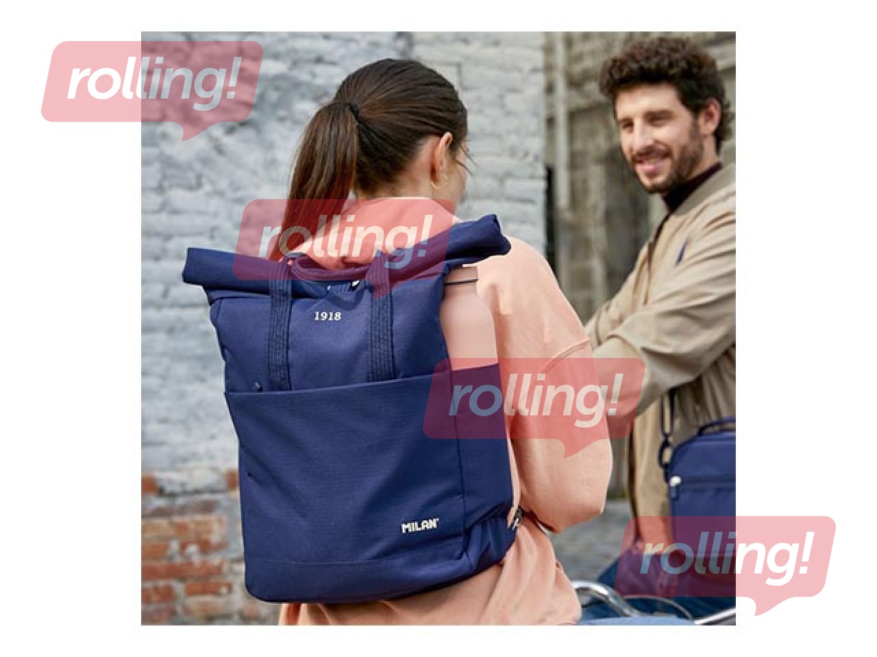 Mugursoma Milan Urban Top roll (10L) 1918, tumši zila