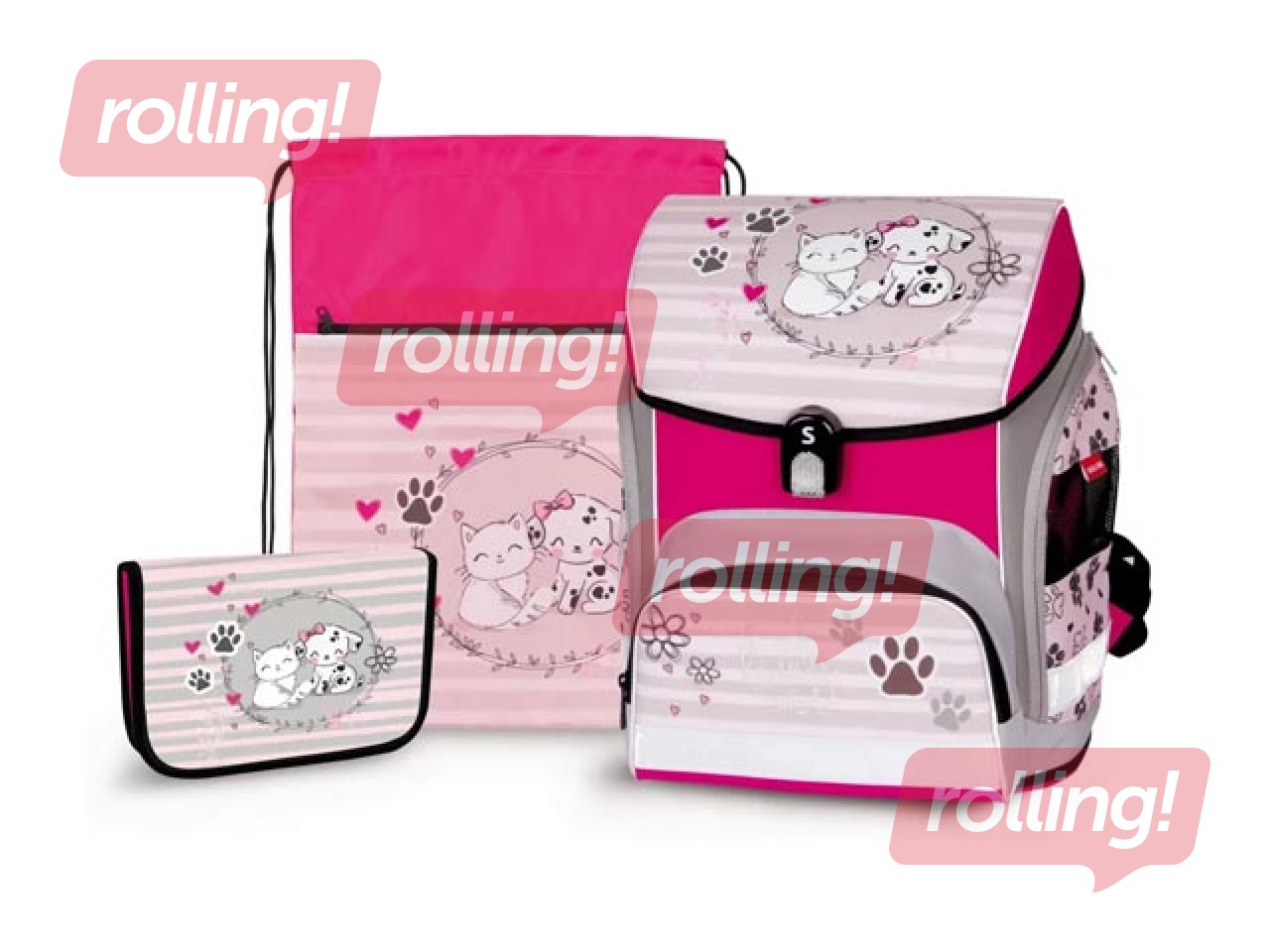 PROMO Koolikoti komplekt Cute Pets: koolikott, pinal, jalatsikott