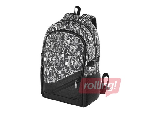 Рюкзак ErichKrause CityLine, чёрный / белый