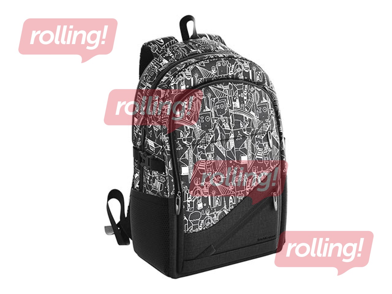 Рюкзак ErichKrause CityLine, чёрный / белый