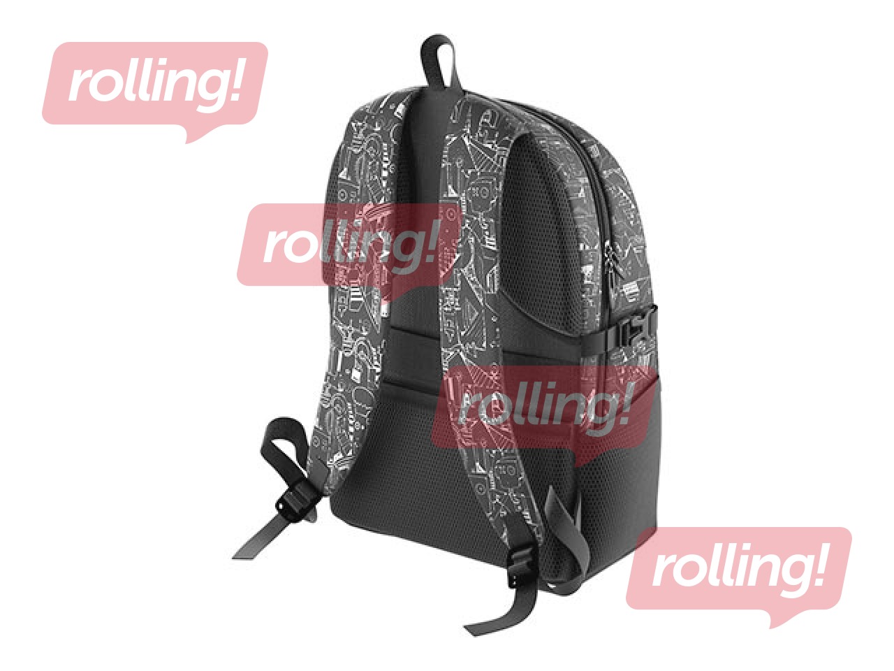 Рюкзак ErichKrause CityLine, чёрный / белый