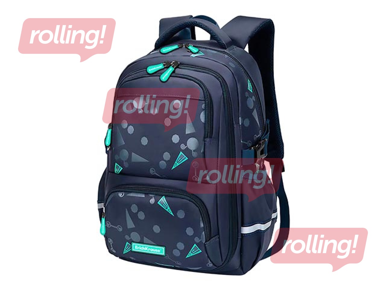 Koolikott kahe sahtliga ErichKrause SchoolLine, Blue Style, 23 L