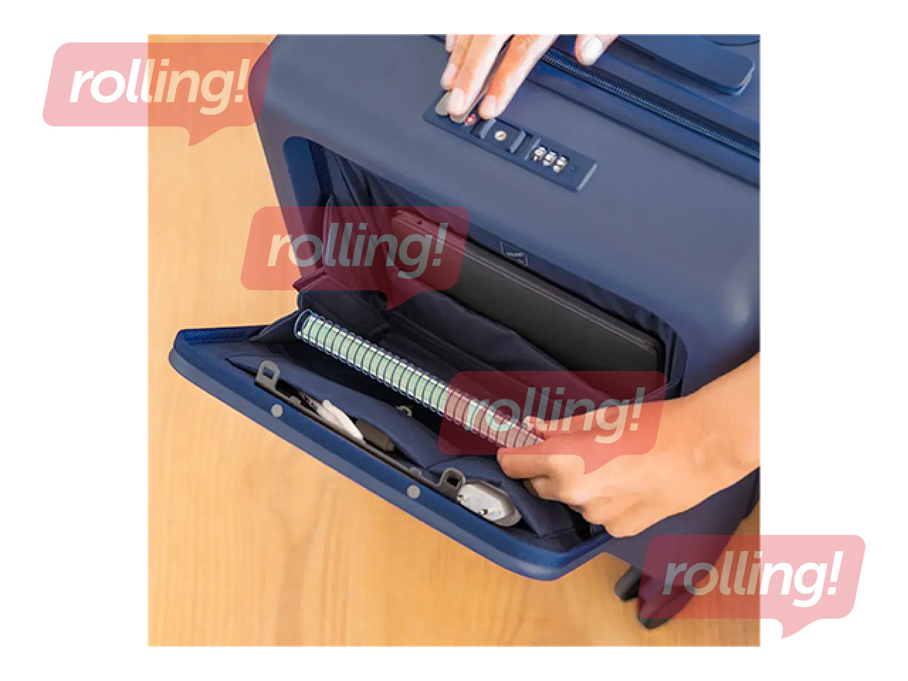Carry-on suitcase Milan, blue, 55x40x23cm