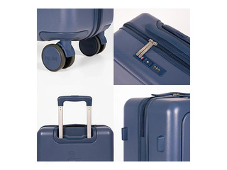 Carry-on suitcase Milan, blue, 55x40x23cm
