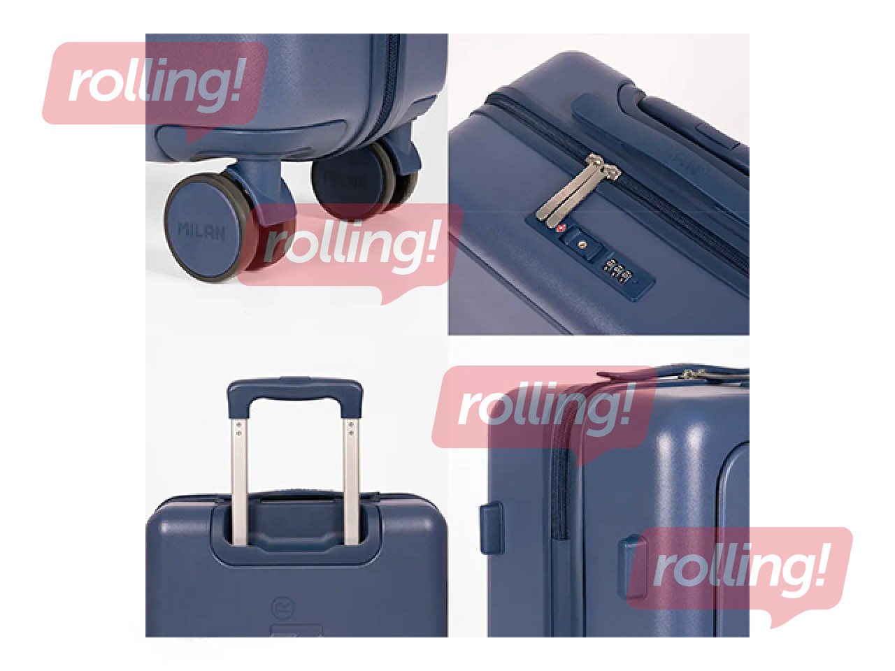 Carry-on suitcase Milan, blue, 55x40x23cm