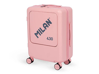 Carry-on suitcase Milan, pink, 55x40x23cm