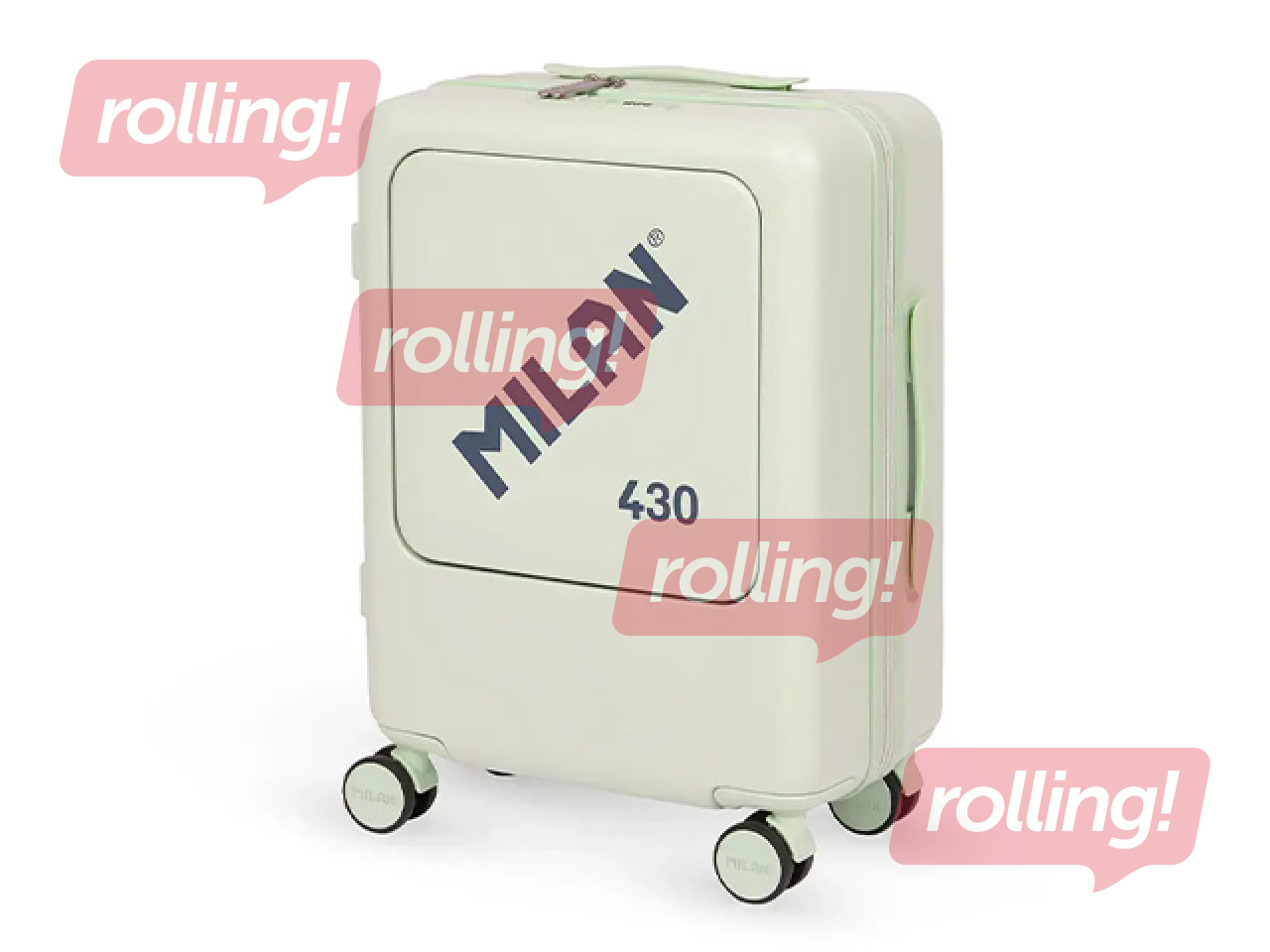 Carry-on suitcase Milan, green, 55x40x23cm
