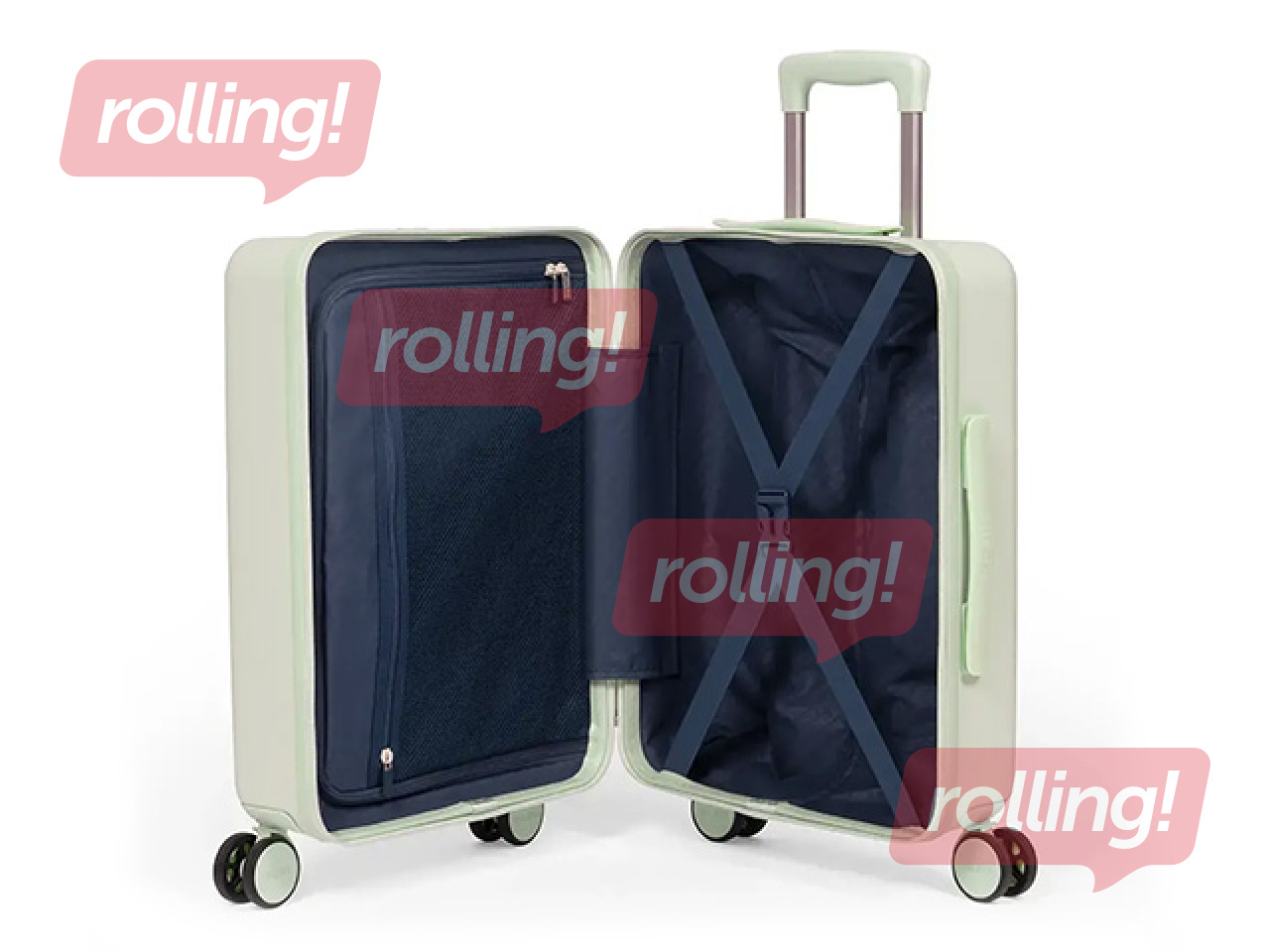 Carry-on suitcase Milan, green, 55x40x23cm