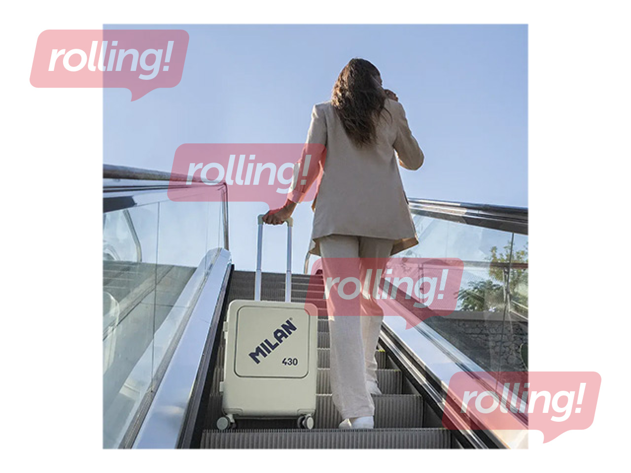 Käsipagasi kohver Milan, roheline, 55x40x23cm