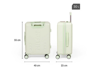 Koferis rokas bagāžai Milan, zaļš, 55x40x23cm