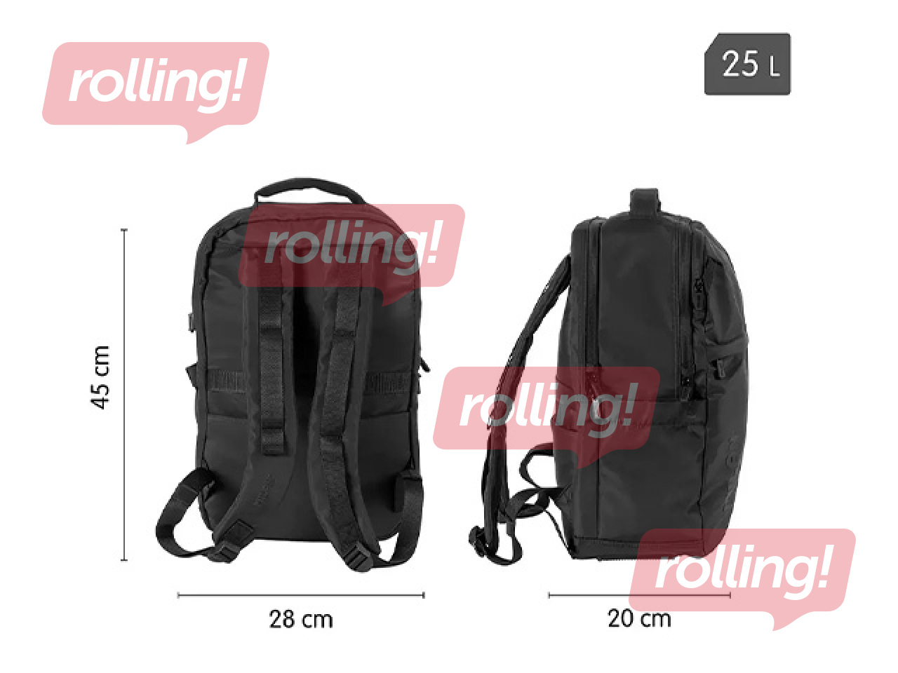 Seljakott Milan, Shadow, must, 25l