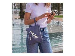 Wristlet bag Milan, blue