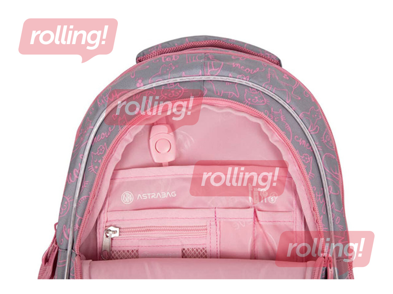 Seljakott Astrabag Pinky Kitty, 20l