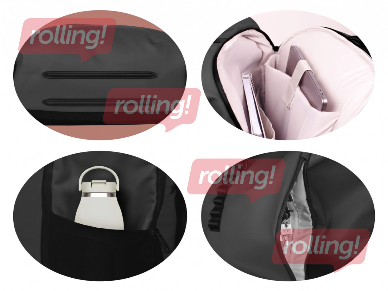 Seljakott Oxford Identity Off Road Rolltop, 24L, must
