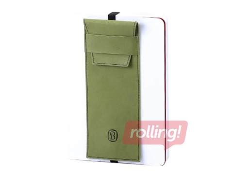 Pencil case, artificial leather, light green