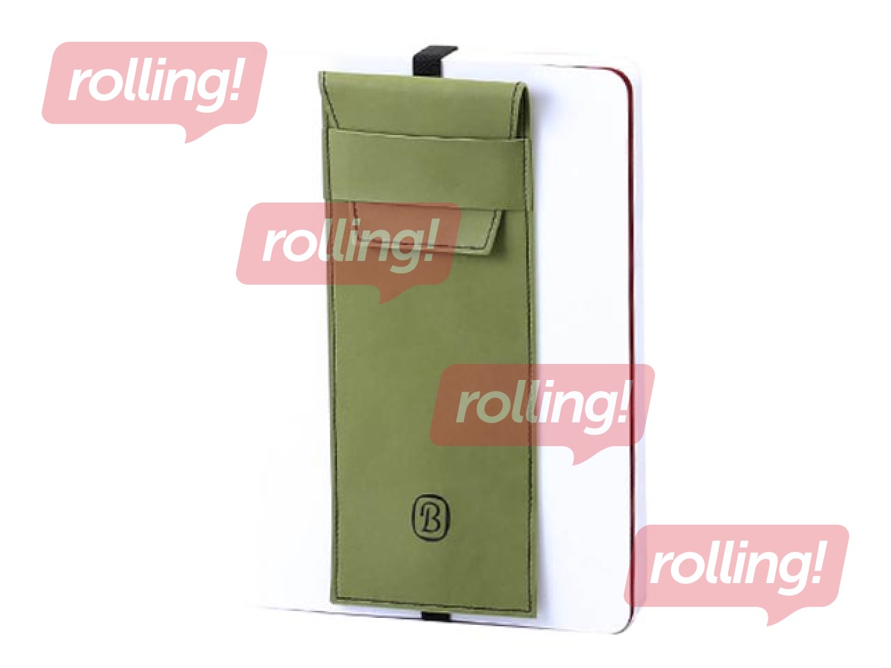 Pencil case, artificial leather, light green