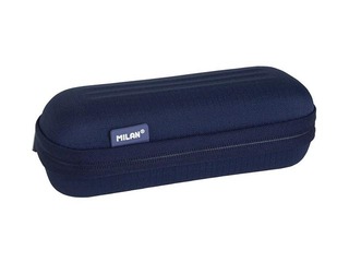 Semi-rigid oval pencil case  Milan 1918, navy blue
