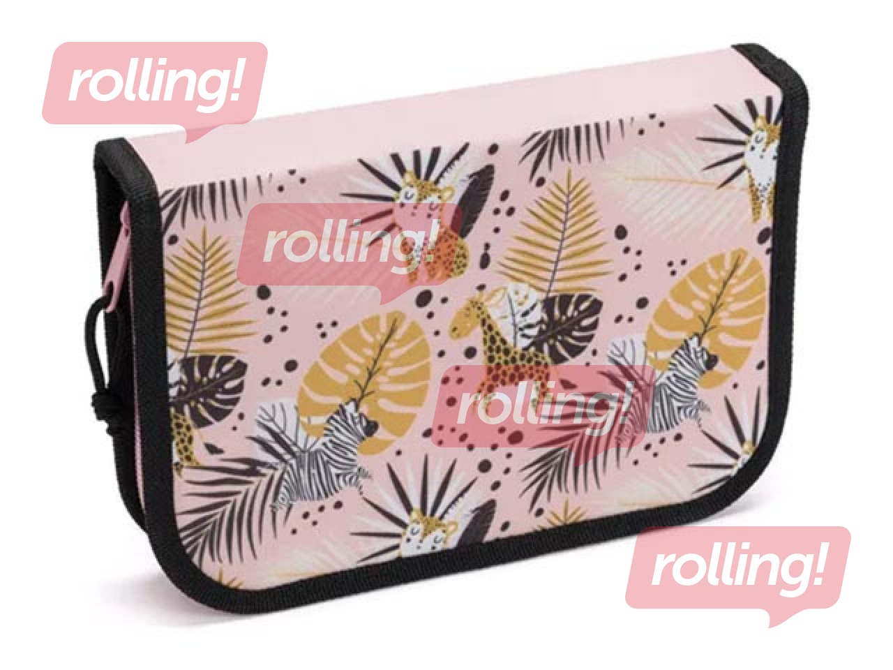 Pencil case with flaps Tropical