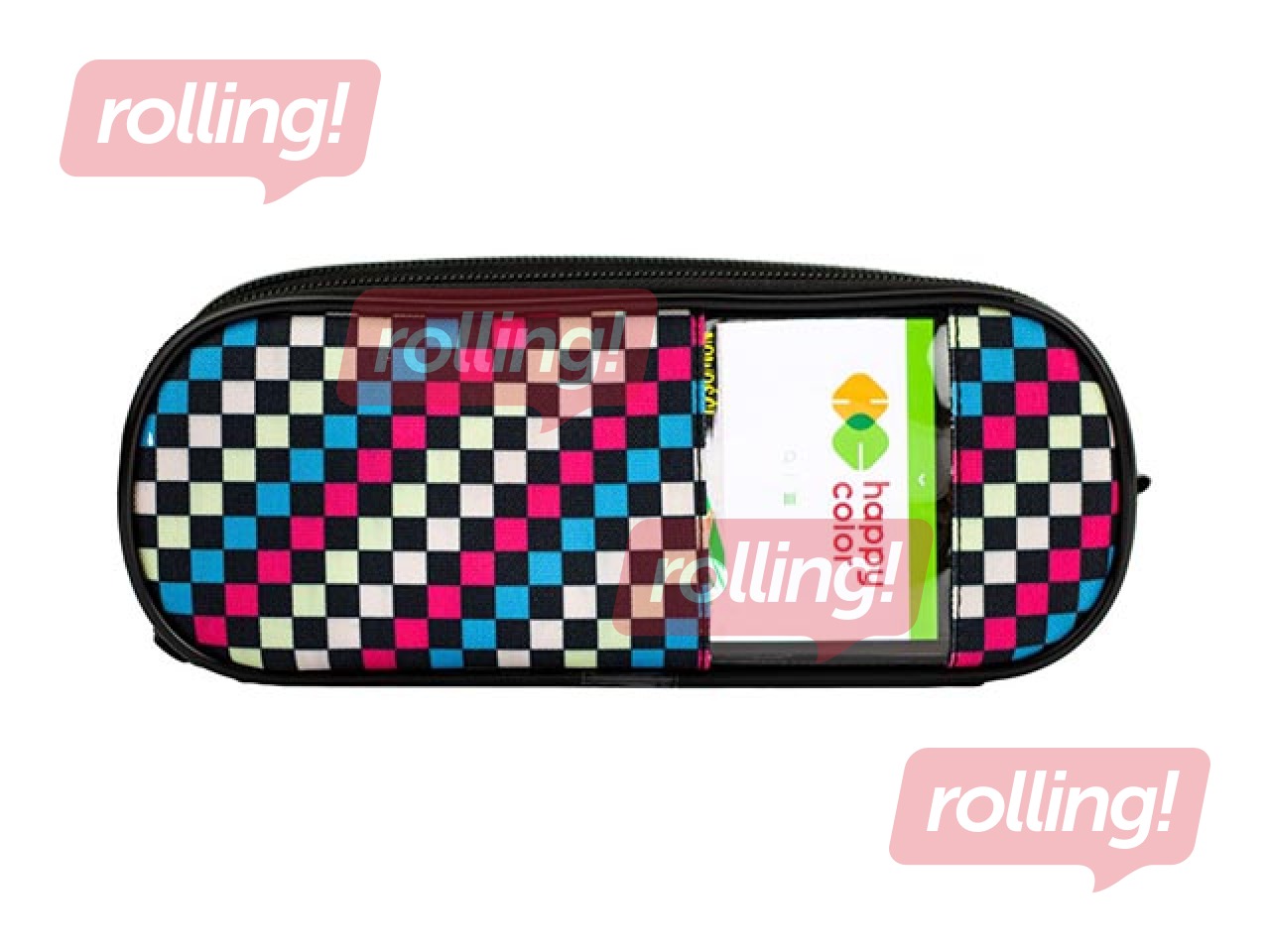 Пенал на двух молниях и окно Happy Color Cool Skate