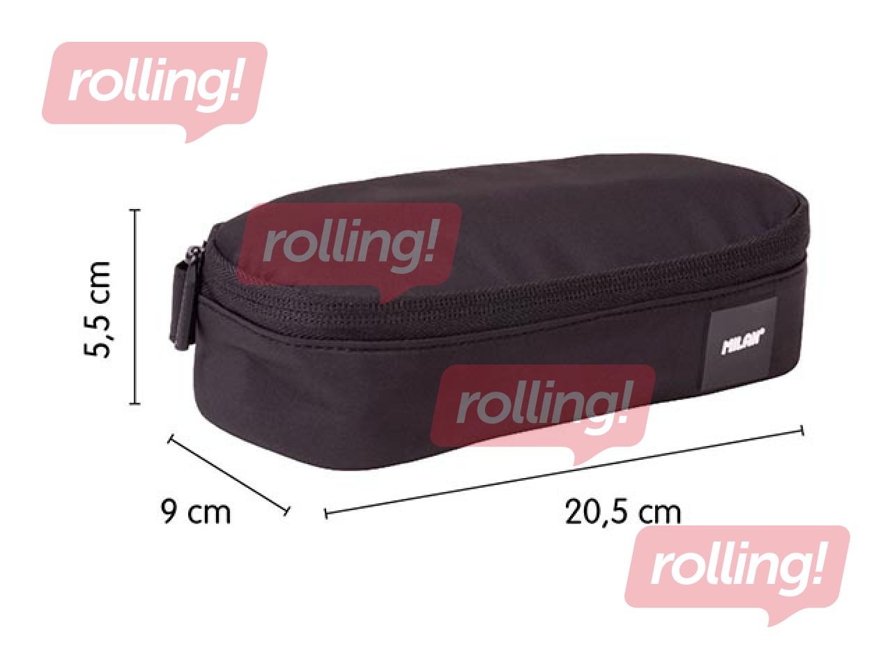 Ovaalne pinal Milan Shadow, must