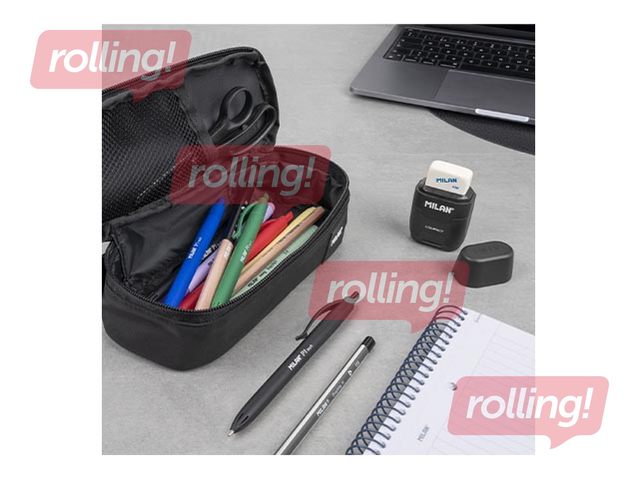 Ovaalne pinal Milan Shadow, must