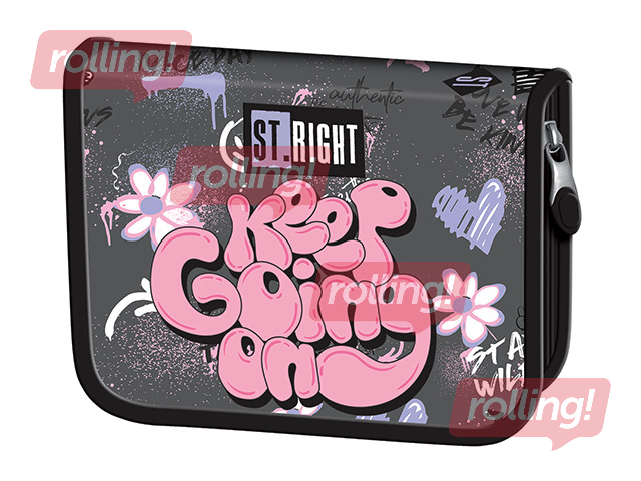 Pencil case St.Right, Good Vibes, with flaps