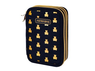 Pencil case Astra, Golden Teddy, 3 compartments, with accessories