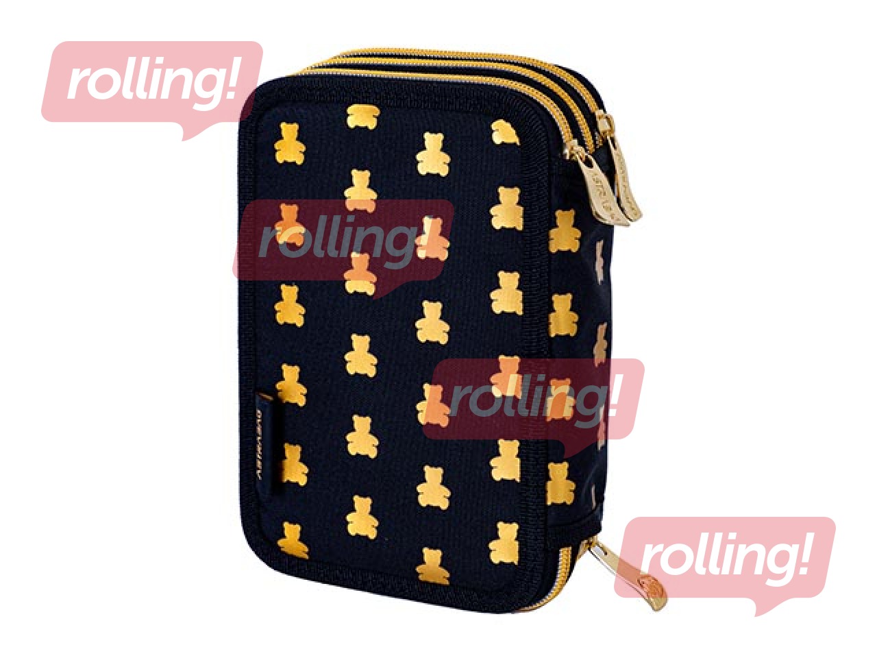 Pliiatsitasku Astra, Golden Teddy, 3 sektsiooni, tarvikutega