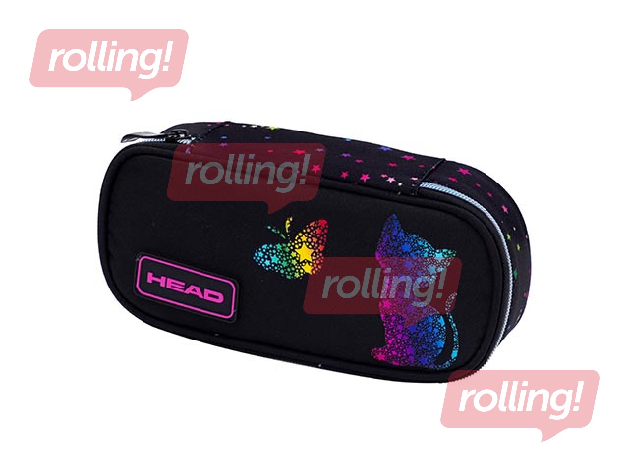 Pencil case Astra, Golden Effect Rainbow Kitty