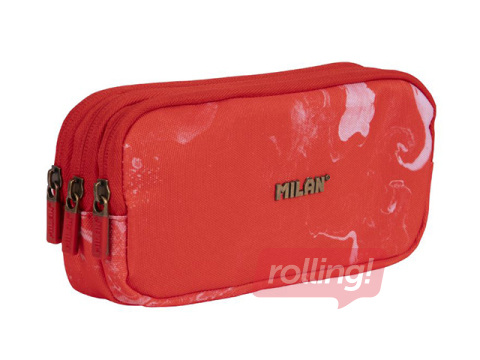 Pecil case Milan Lava, 3-zip, red