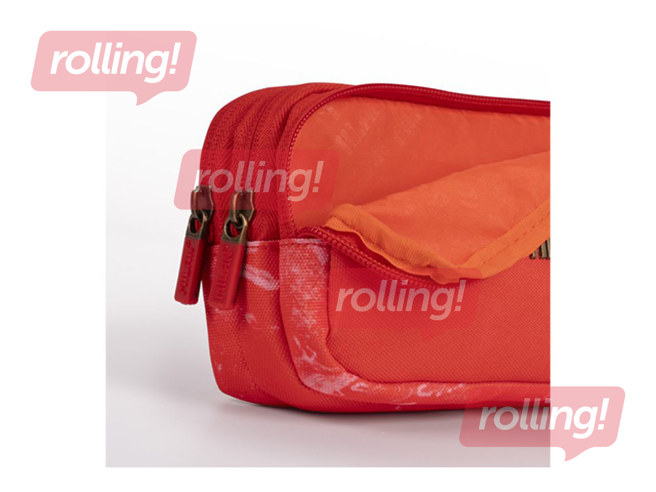 Pecil case Milan Lava, 3-zip, red