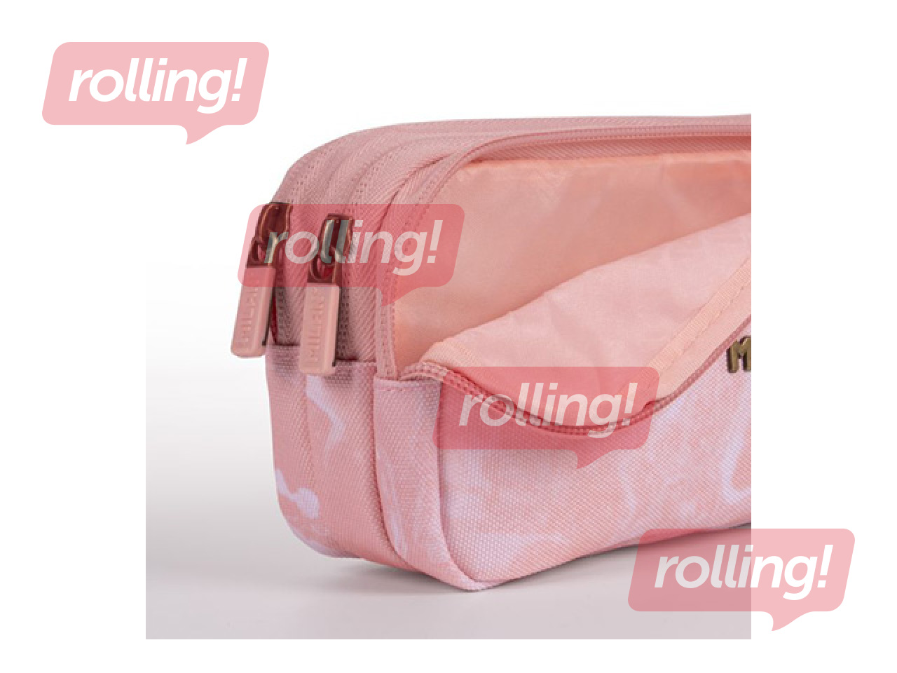 Пенал Milan Lava, с 3 отделениями, розовый