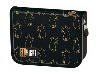 Pencil case with flaps St.Right Golden Cats