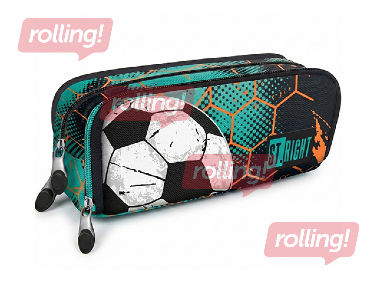 Pencil case St.Right Turbo Kick, 2-compartments