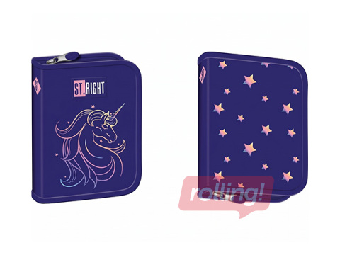 Pencil case St.Right, Unicorn Glow, with flaps