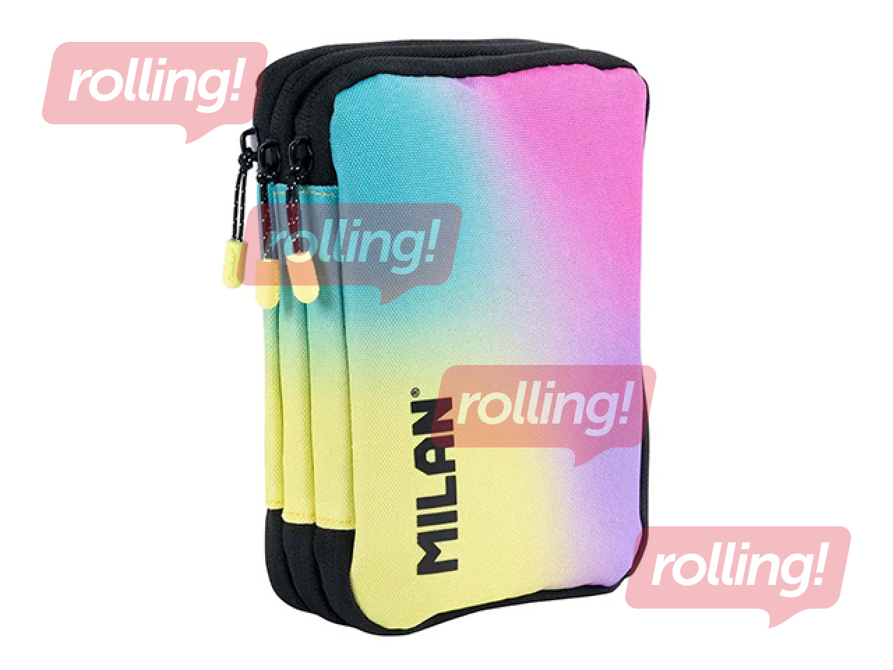 Filled triple-decker pencil case Milan, Sunset