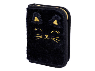 Penālis Astra Fluffy Kitty Black, ar atloku un piederumiem