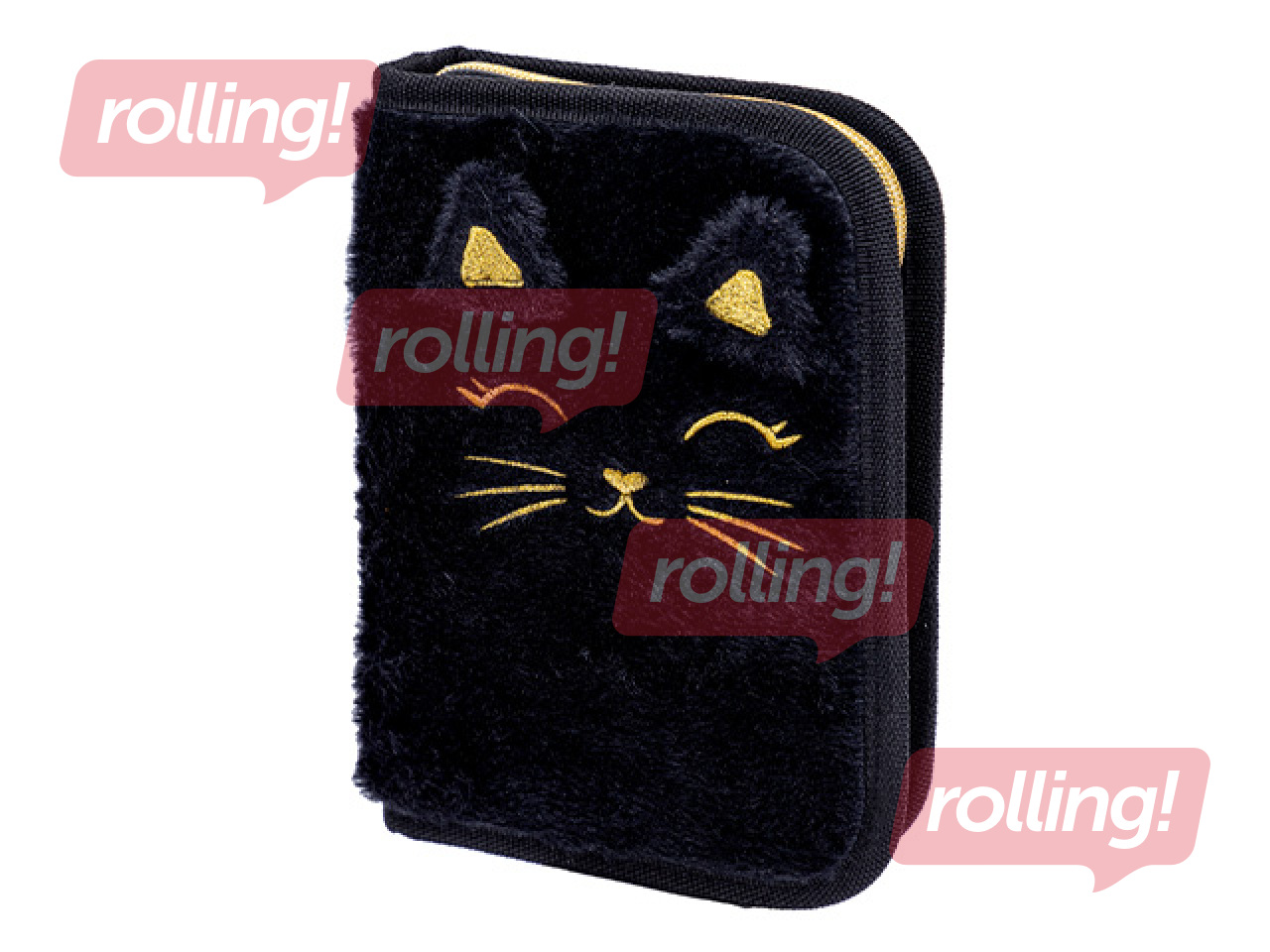 Penālis Astra Fluffy Kitty Black, ar atloku un piederumiem