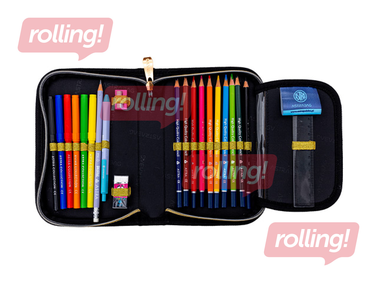 Pinal Astra Fluffy Kitty Black, klapi ja tarvikutega