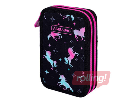 Pencil case Astra, Unicorn Squad, 2-compartment, with accessories
