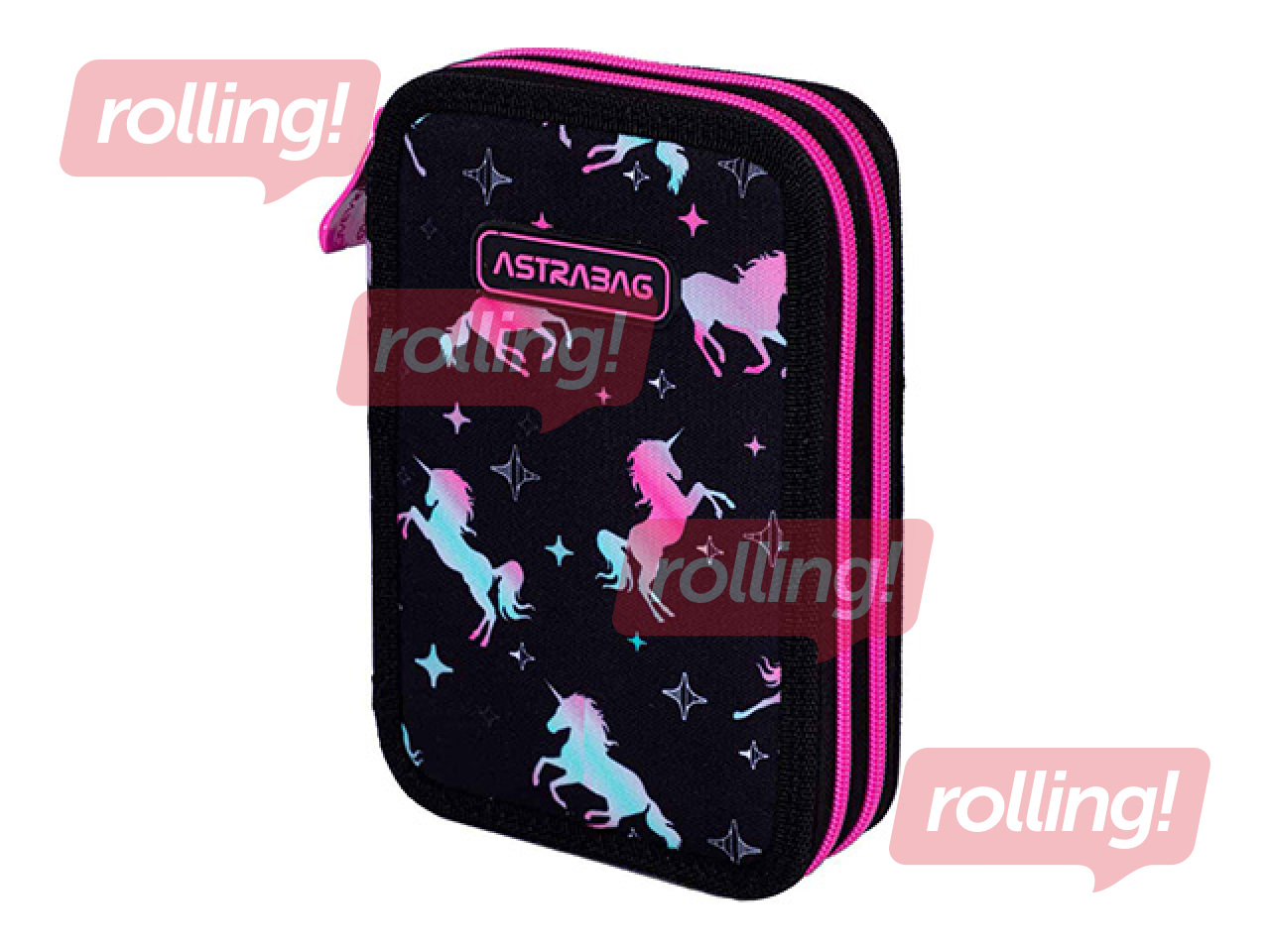 Pencil case Astra, Unicorn Squad, 2-compartment, with accessories