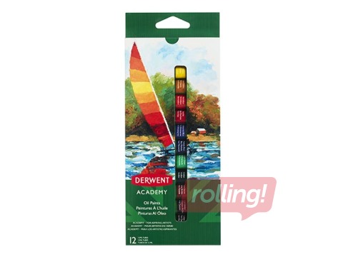 Derwent Academy Oil Paints, 12ml, 12 colours