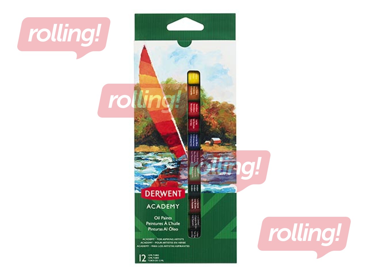 Derwent Academy Oil Paints, 12ml, 12 colours