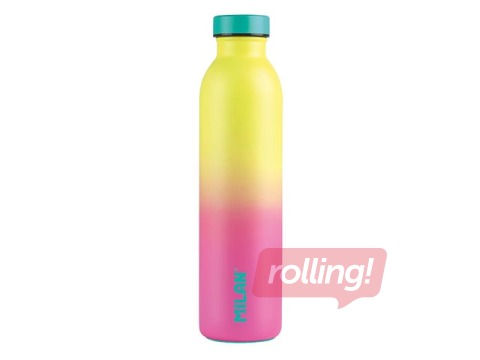 Stainless steel isothermal bottle Milan Sunset, 591ml, yellow- pink