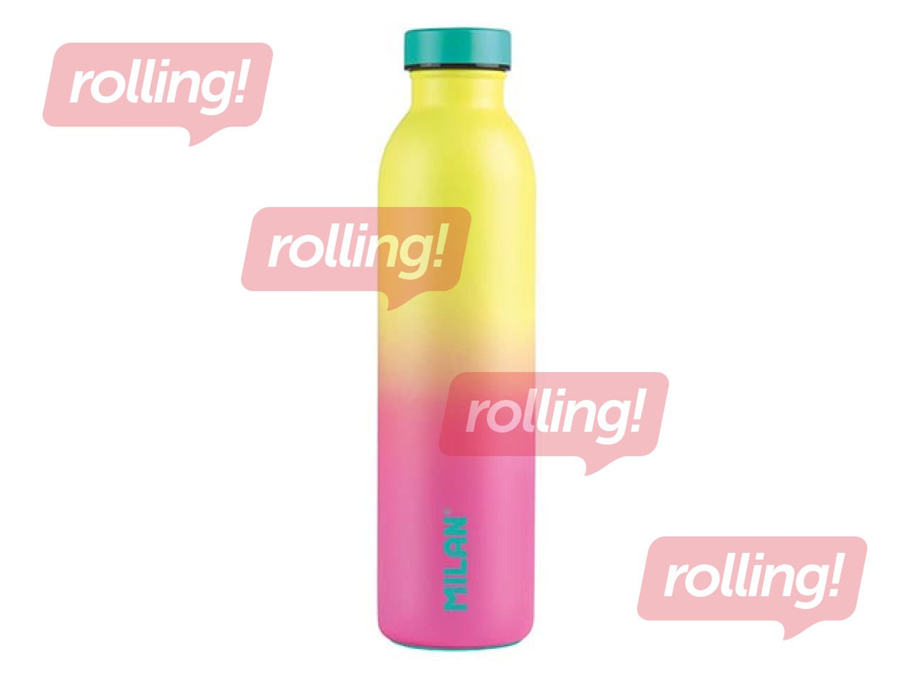 Stainless steel isothermal bottle Milan Sunset, 591ml, yellow- pink