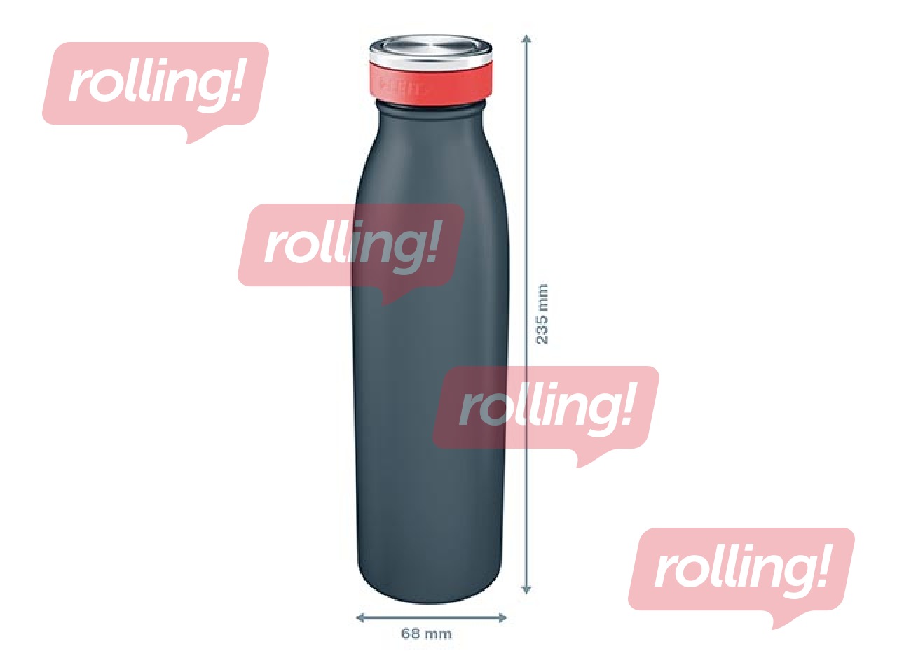 Water Bottle Leitz Cosy, grey, 500ml