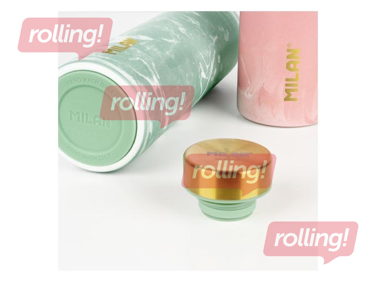 Veepudel Milan, Lava, roostevaba teras, roheline, 591ml