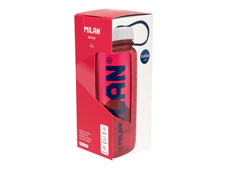 Ūdens pudele Milan, Tritan, caurspīdīga, sarkana, 650ml