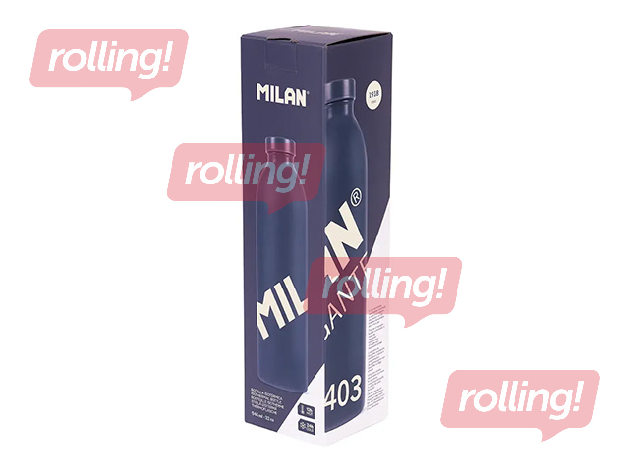 Ūdens termopudele Milan Gigant 403, nerūsējošā tērauda, tumši zila, 0.946 ml